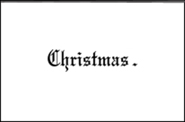 Christmas word front